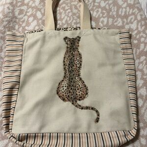 Leopard Canvas Tote Bag